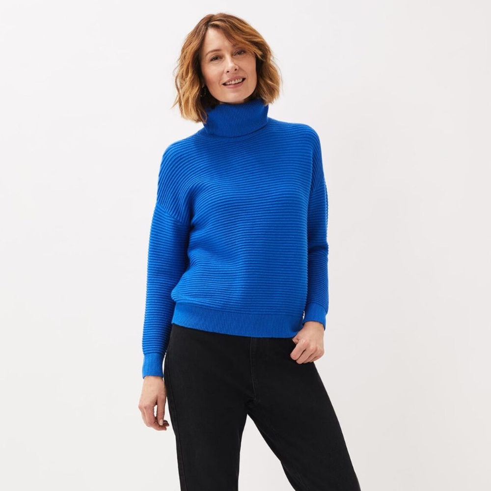 French Connection Blue Turtleneck Sweater